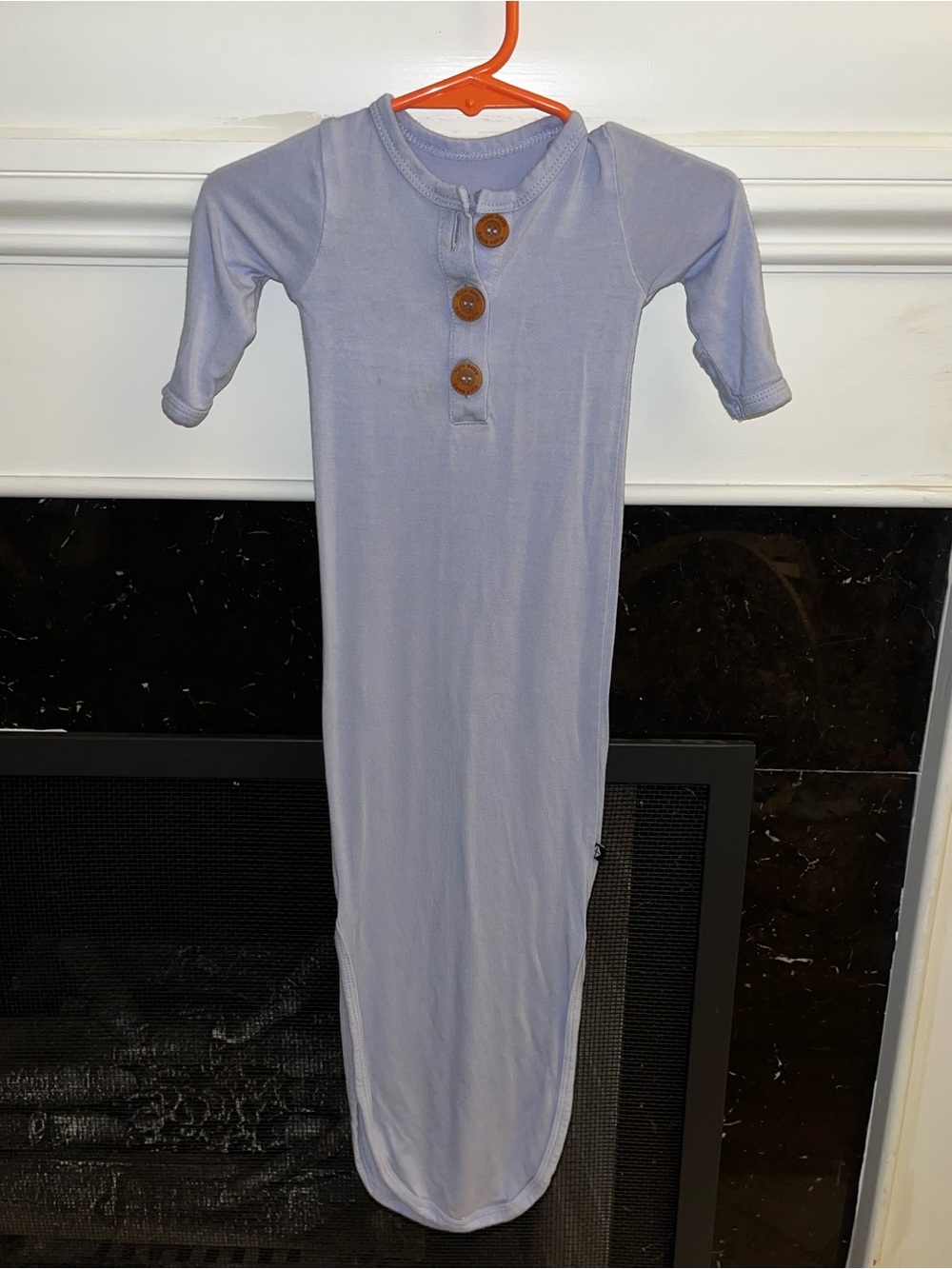 Long Sleeve Sleep Gown in Light Lavender